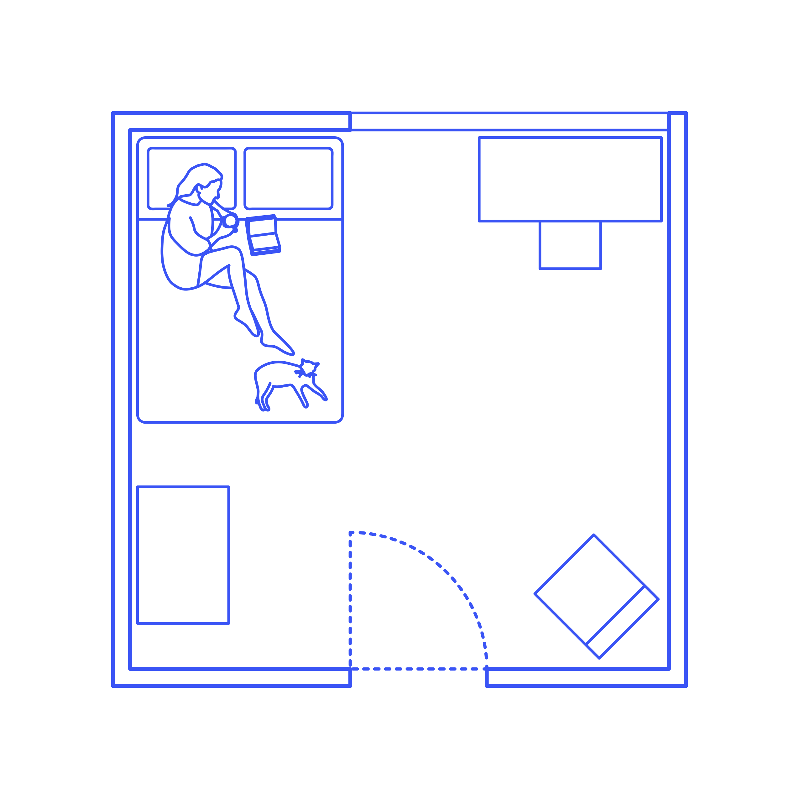 Layouts Bedrooms Flexible Individual Outline Svg Vector Free Vectors